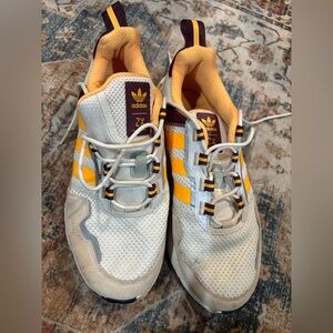 Adidas Women’s Cream and Orange Sneakers